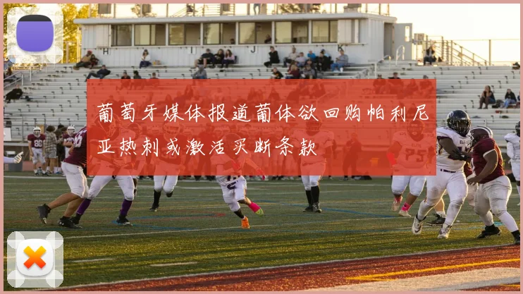 葡萄牙媒体报道葡体欲回购帕利尼亚热刺或激活买断条款